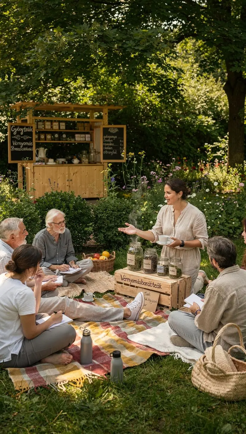 Teabolt belső tere, ahol különböző teafűszereket vásárolhatunk.